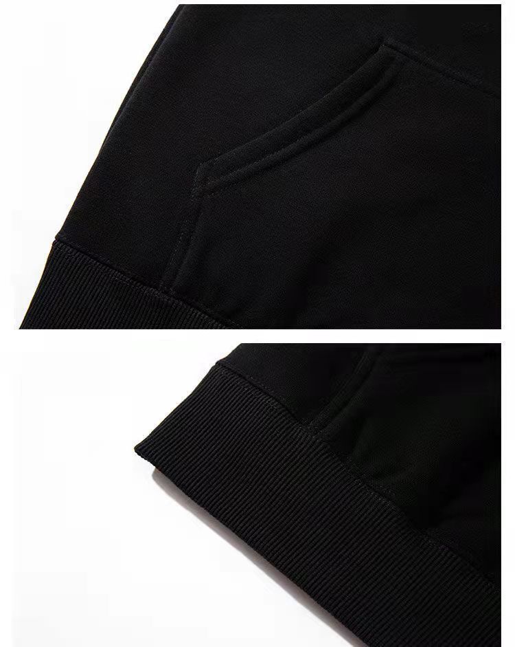 custom-logo-pullover-hooded-with-zipper-e Custom Logo Pullover Hoodie